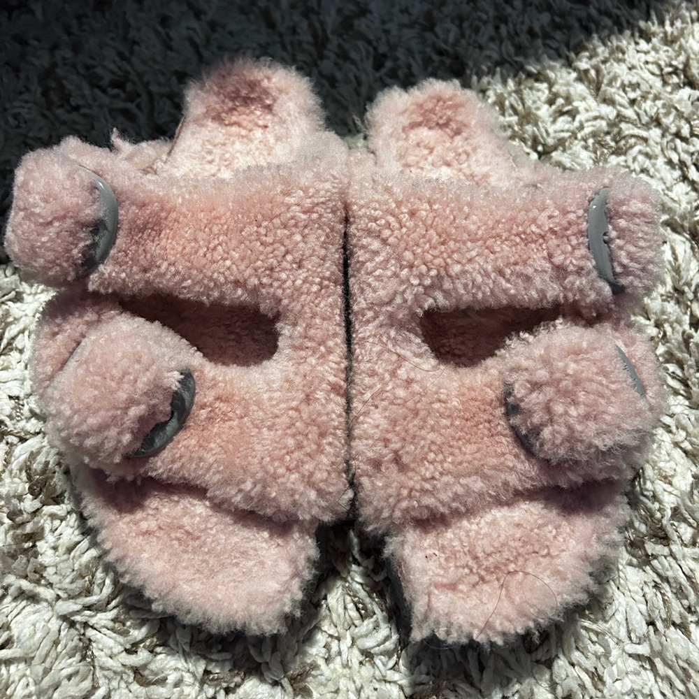 Papillio Pink Fuzzy Sandals